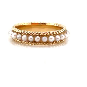 Gold Rope and Pearl Ring