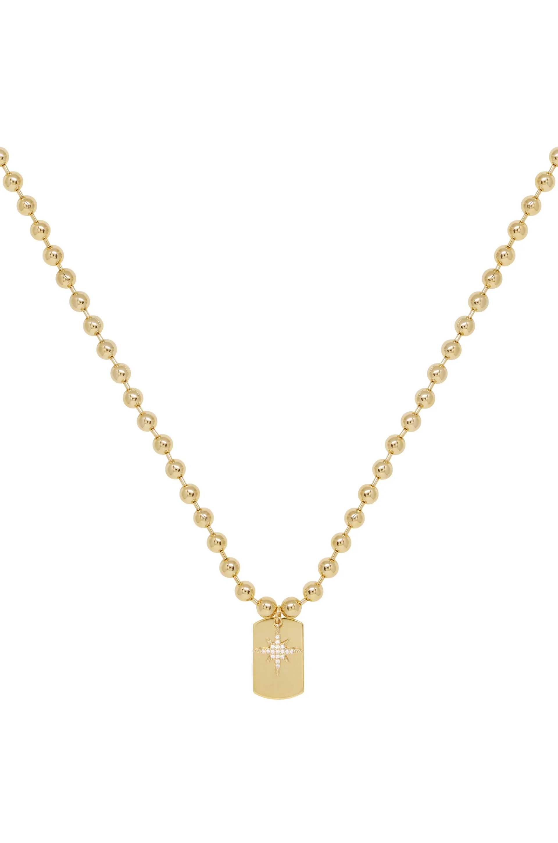 Gold Rush 18k Gold Plated Tag Necklace