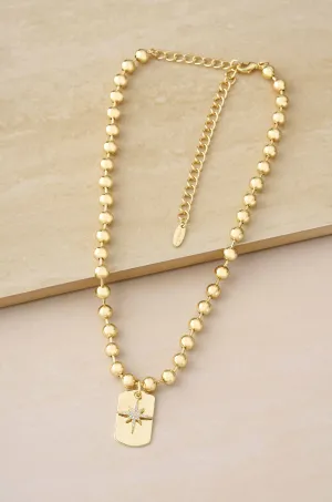 Gold Rush 18k Gold Plated Tag Necklace