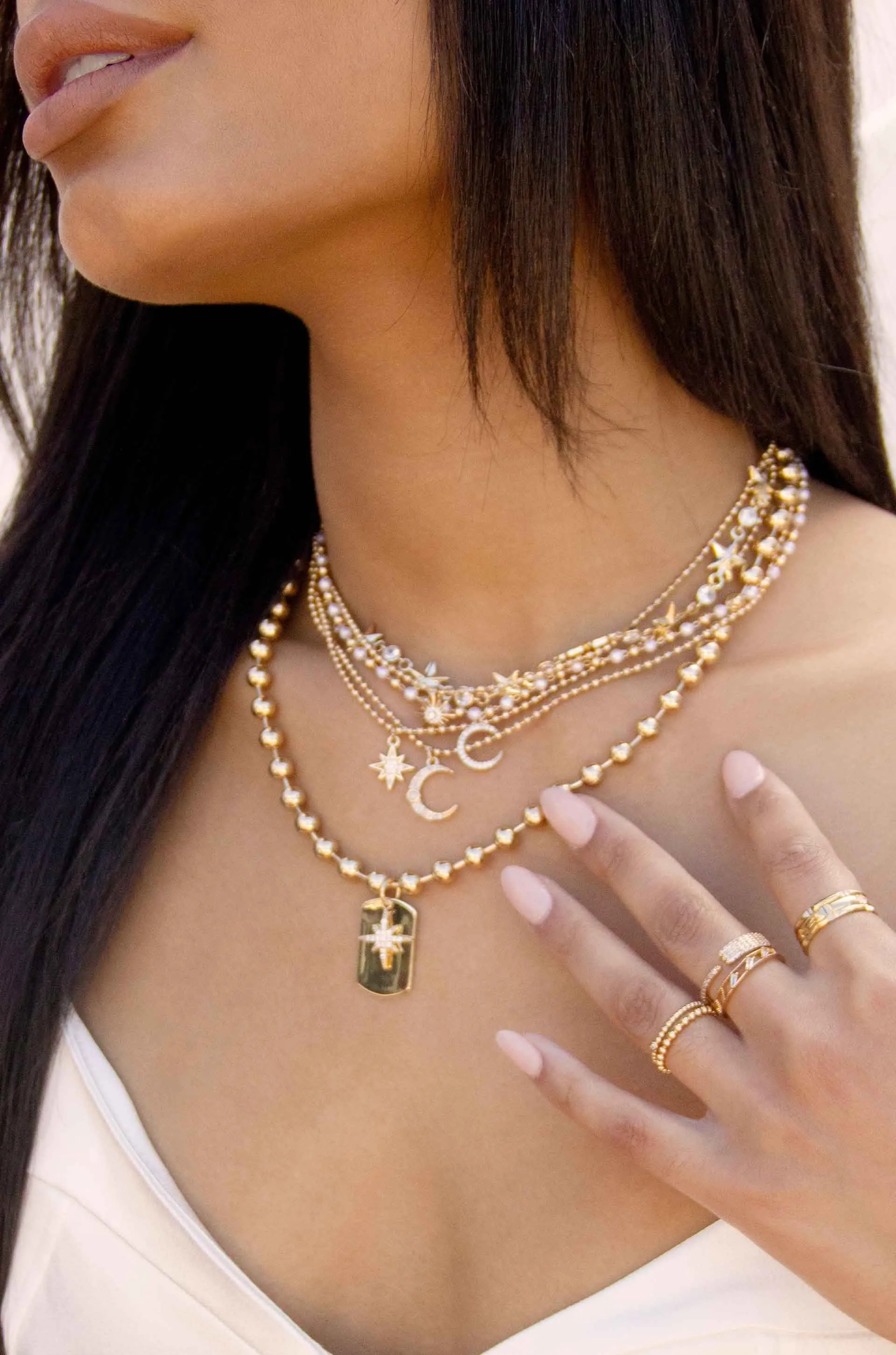 Gold Rush 18k Gold Plated Tag Necklace