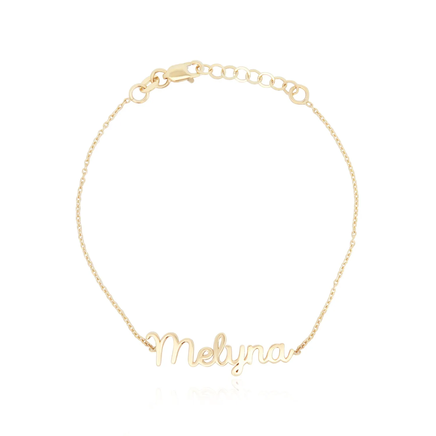 Gold Script Name Bracelet