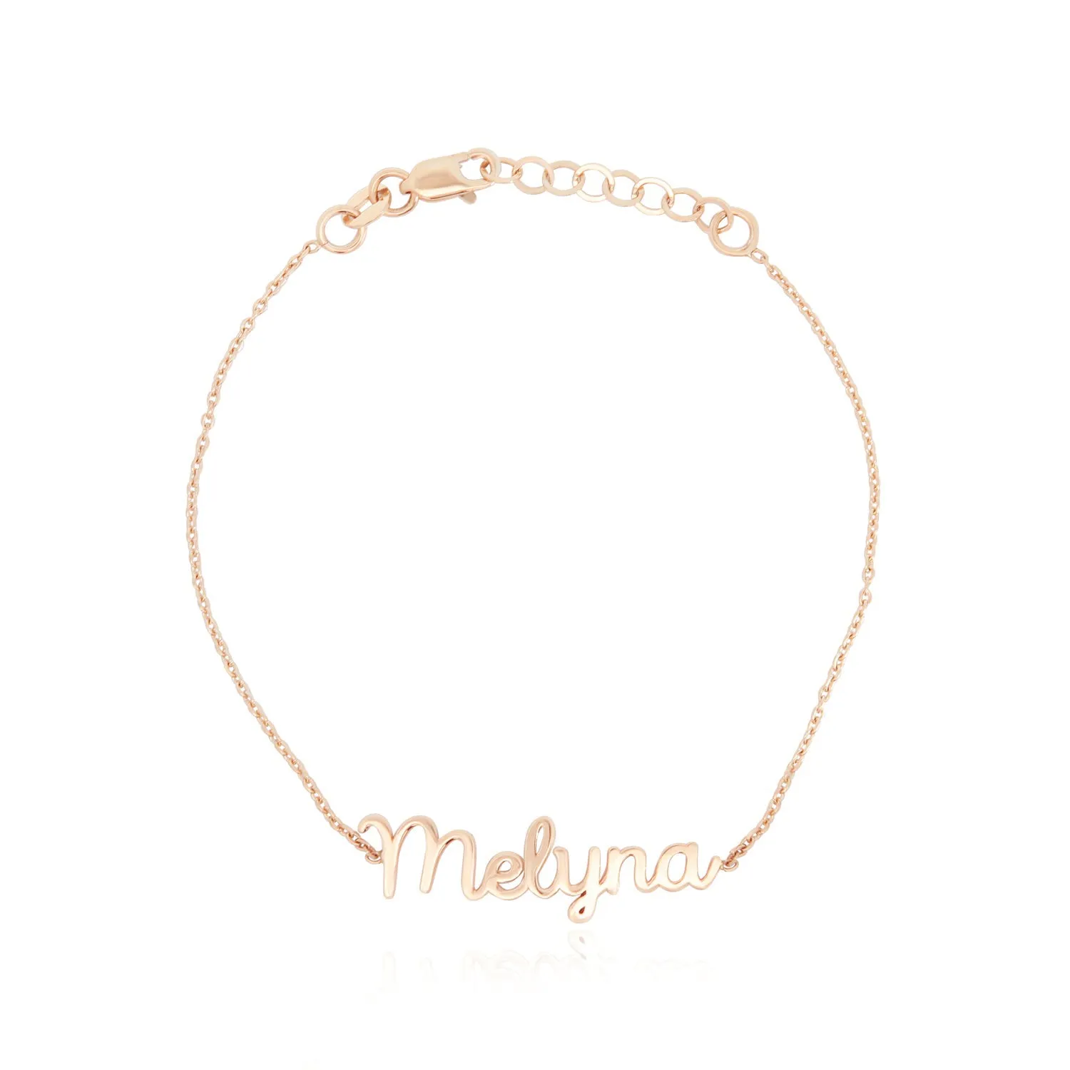 Gold Script Name Bracelet