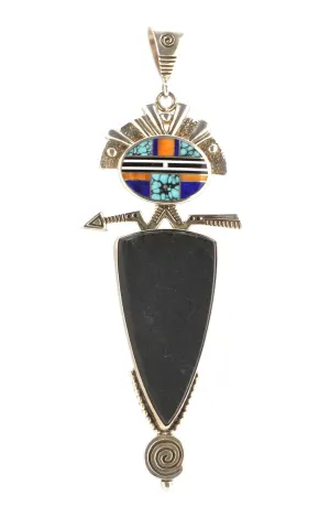 Headdress Pendant With Black Jade Arrow