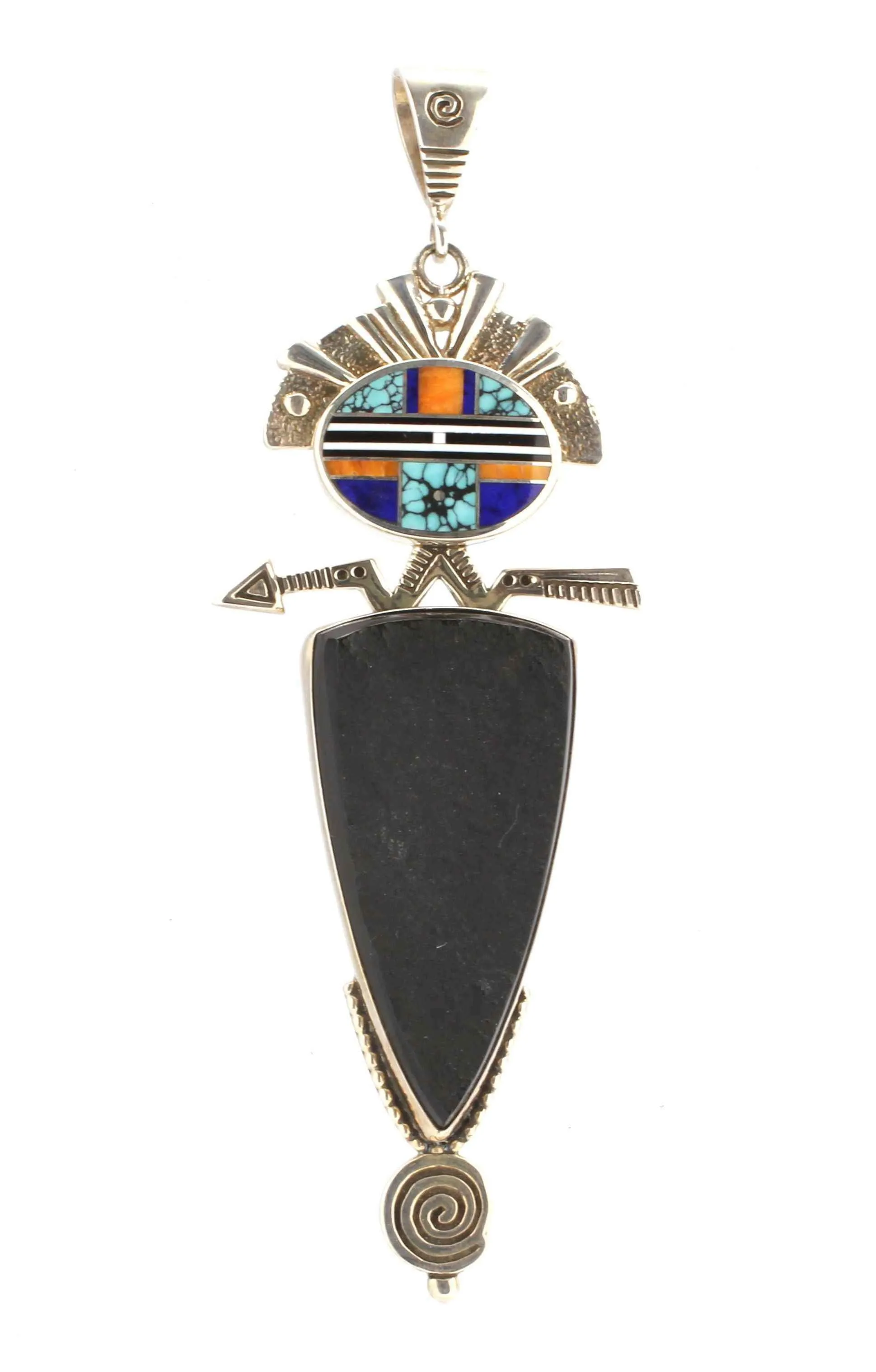 Headdress Pendant With Black Jade Arrow