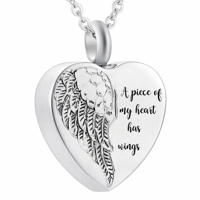 Heart Shaped Cremation Memorial Pendant
