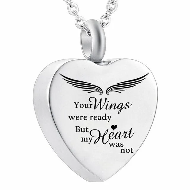 Heart Shaped Cremation Memorial Pendant