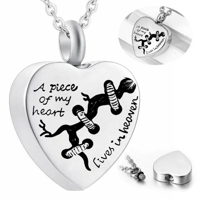 Heart Shaped Cremation Memorial Pendant