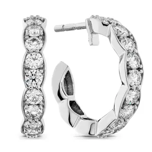 Hearts On Fire Lorelei Floral Hoop Diamond Earrings
