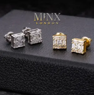 Iced Out Earrings | Diamond Earrings | Womens Earrings | Ear Studs | Womens Stud Earrings | Mens Diamond Ear Studs |  Hip Hop Earrings