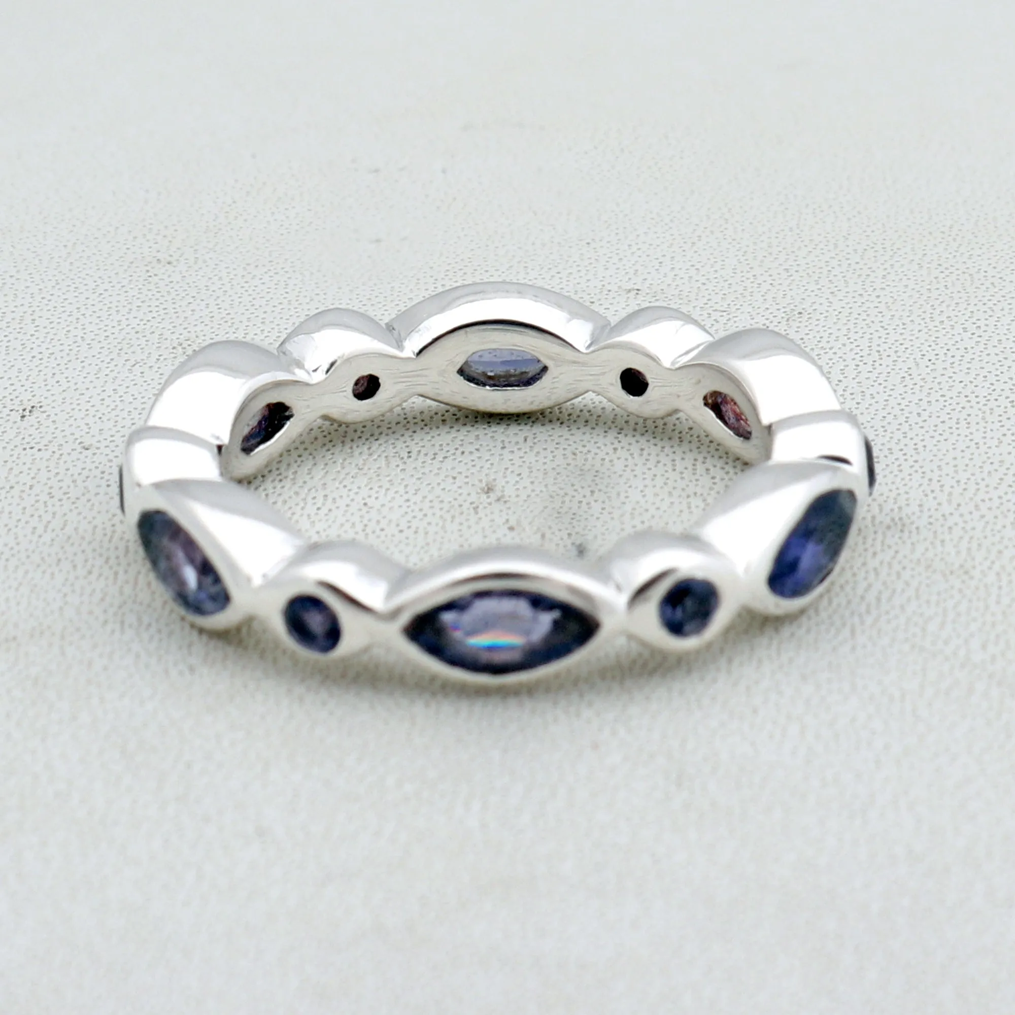 Iolite Silver Rings