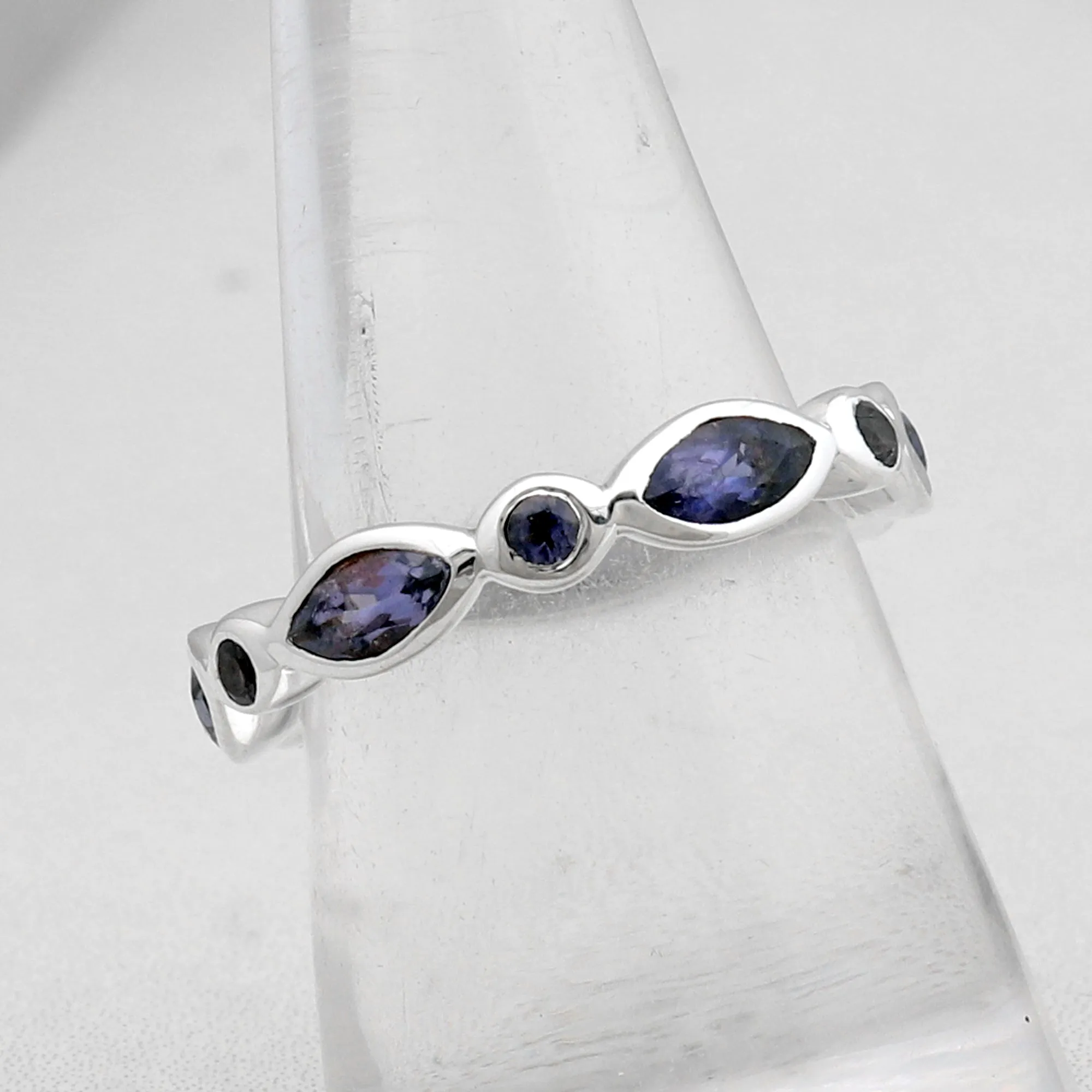Iolite Silver Rings