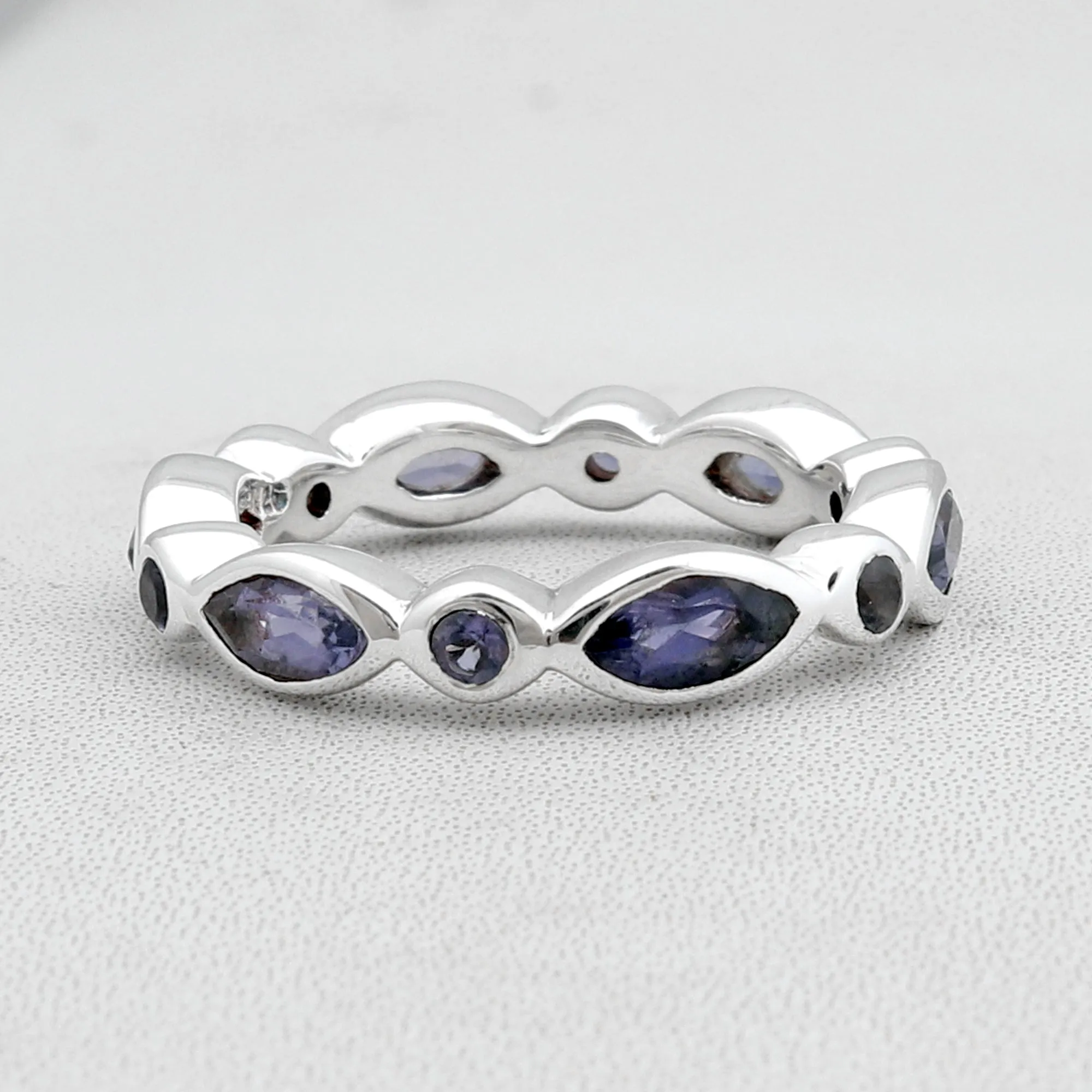 Iolite Silver Rings