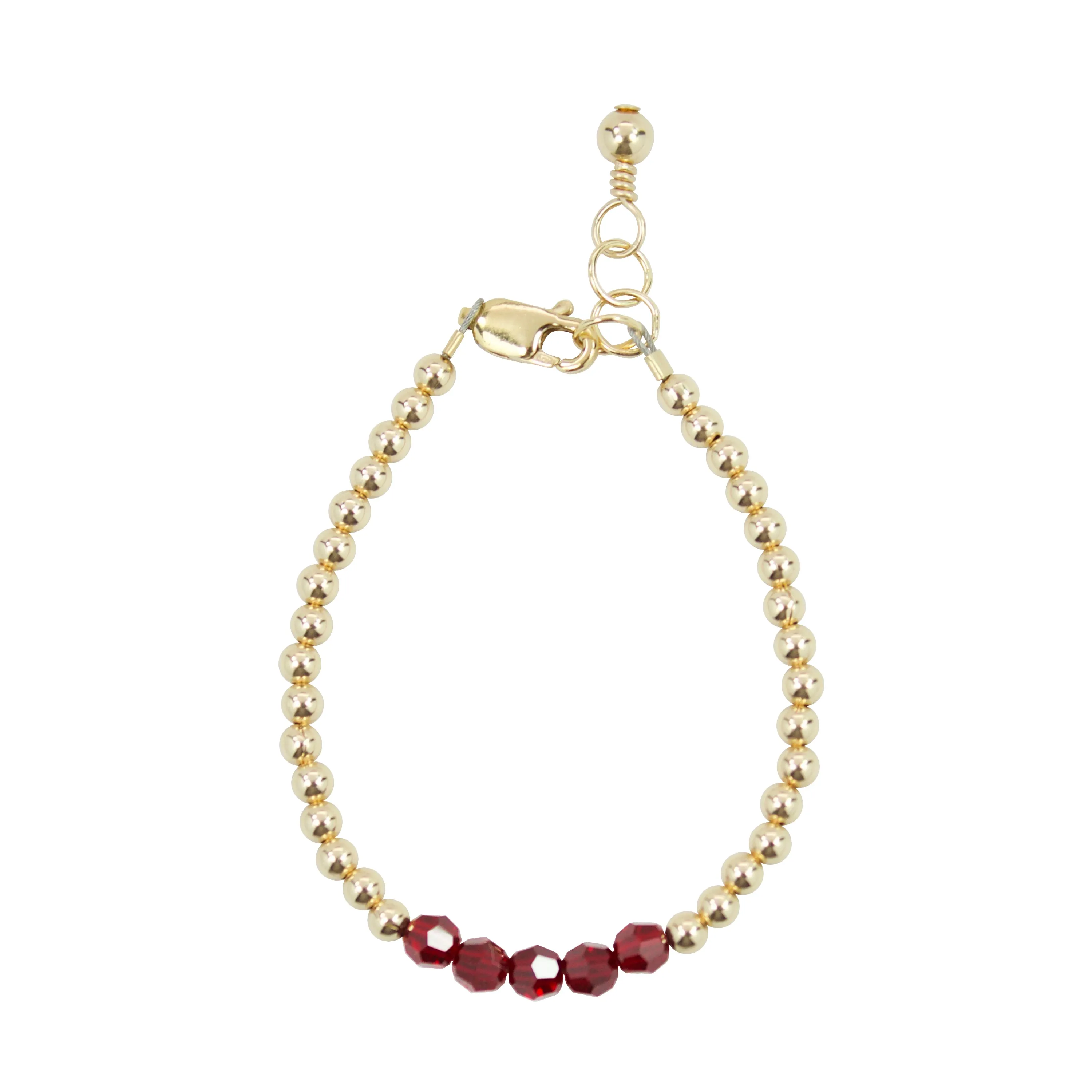 January Birthstone Bracelet (3MM   4MM beads)