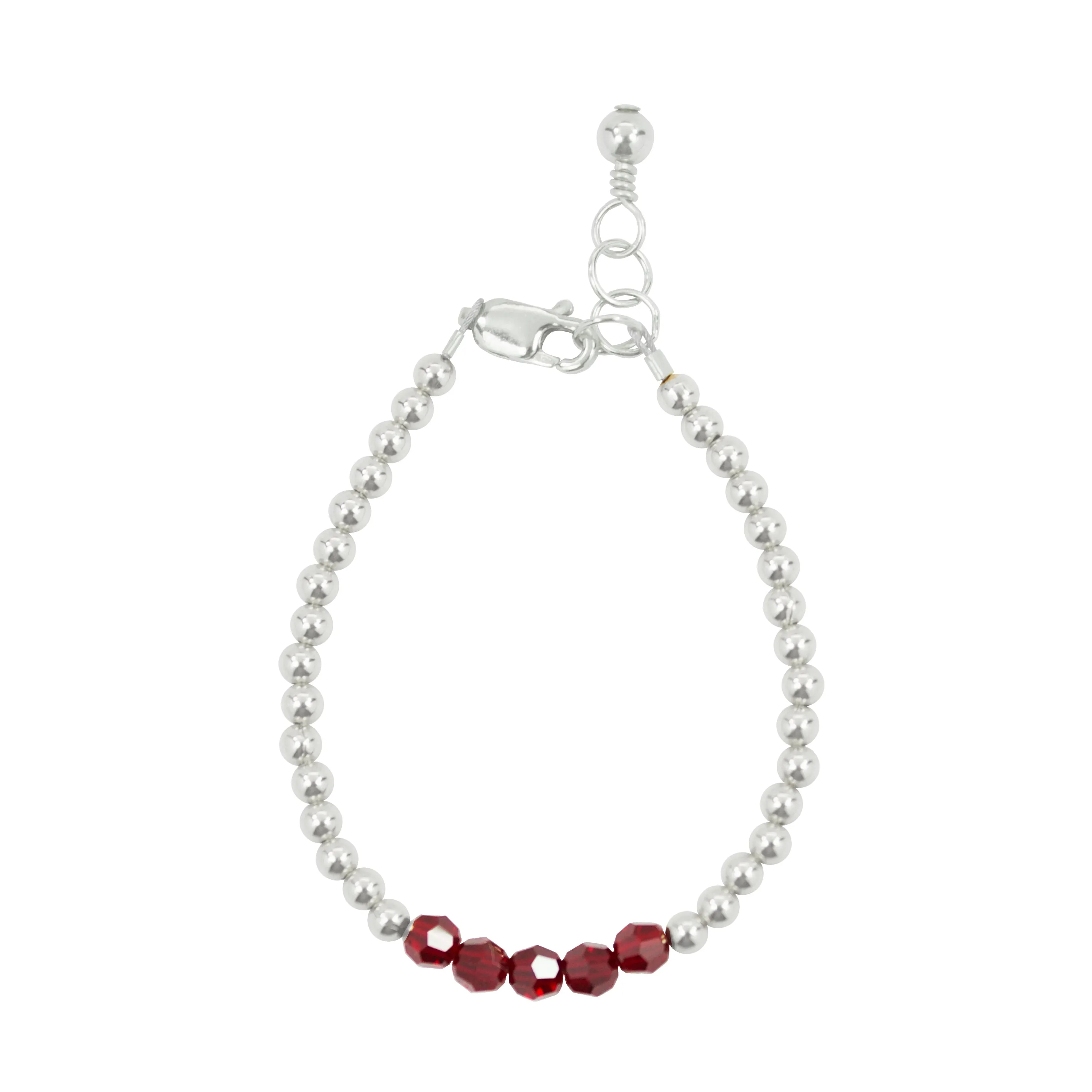 January Birthstone Bracelet (3MM   4MM beads)