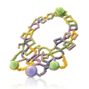 Japanese and Vintage Beads Wiener Symphony Collar Necklace
