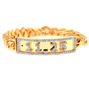 JDTK-B152608- CUBAN LINK DIAMOND NAME PLATE  BRACELET