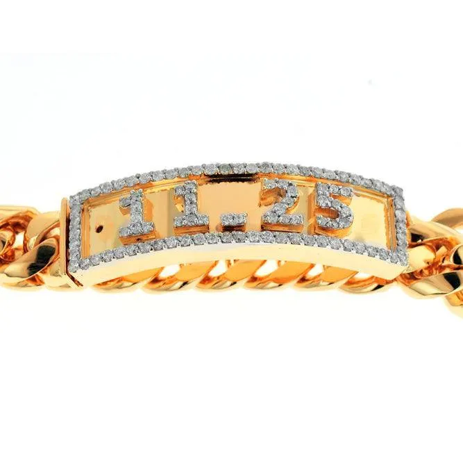 JDTK-B152608- CUBAN LINK DIAMOND NAME PLATE  BRACELET