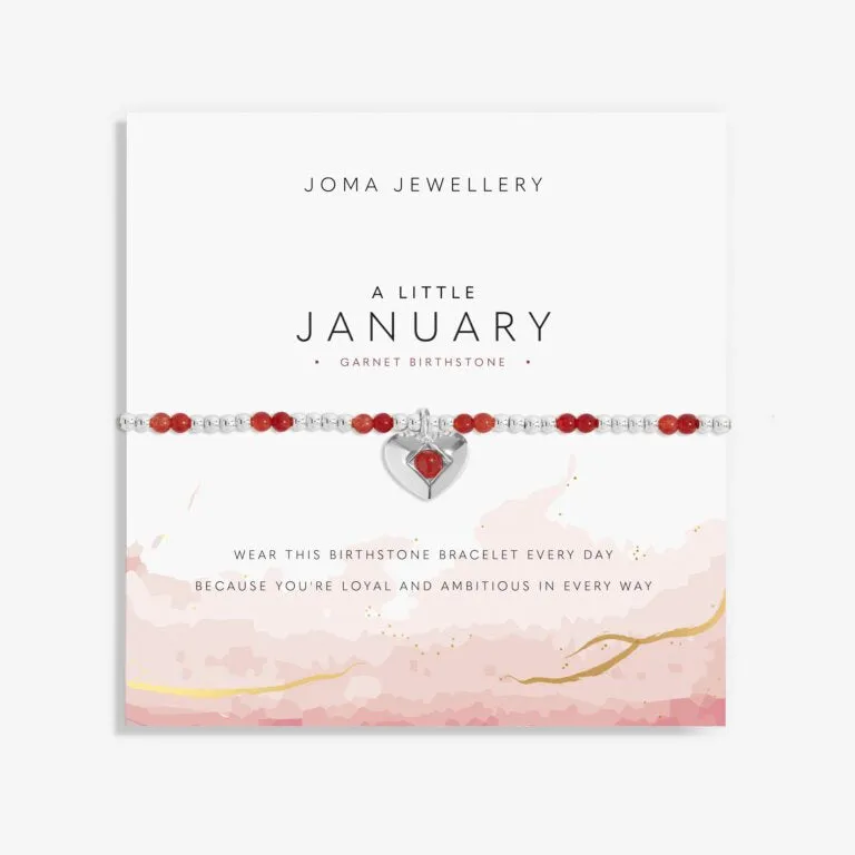 Joma Birthstone A Little January Garnet Bracelet