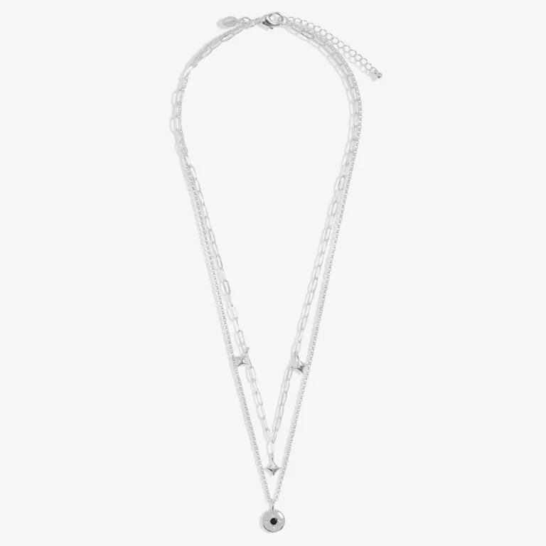 Joma Stacks Of Style Silver Gem Necklace