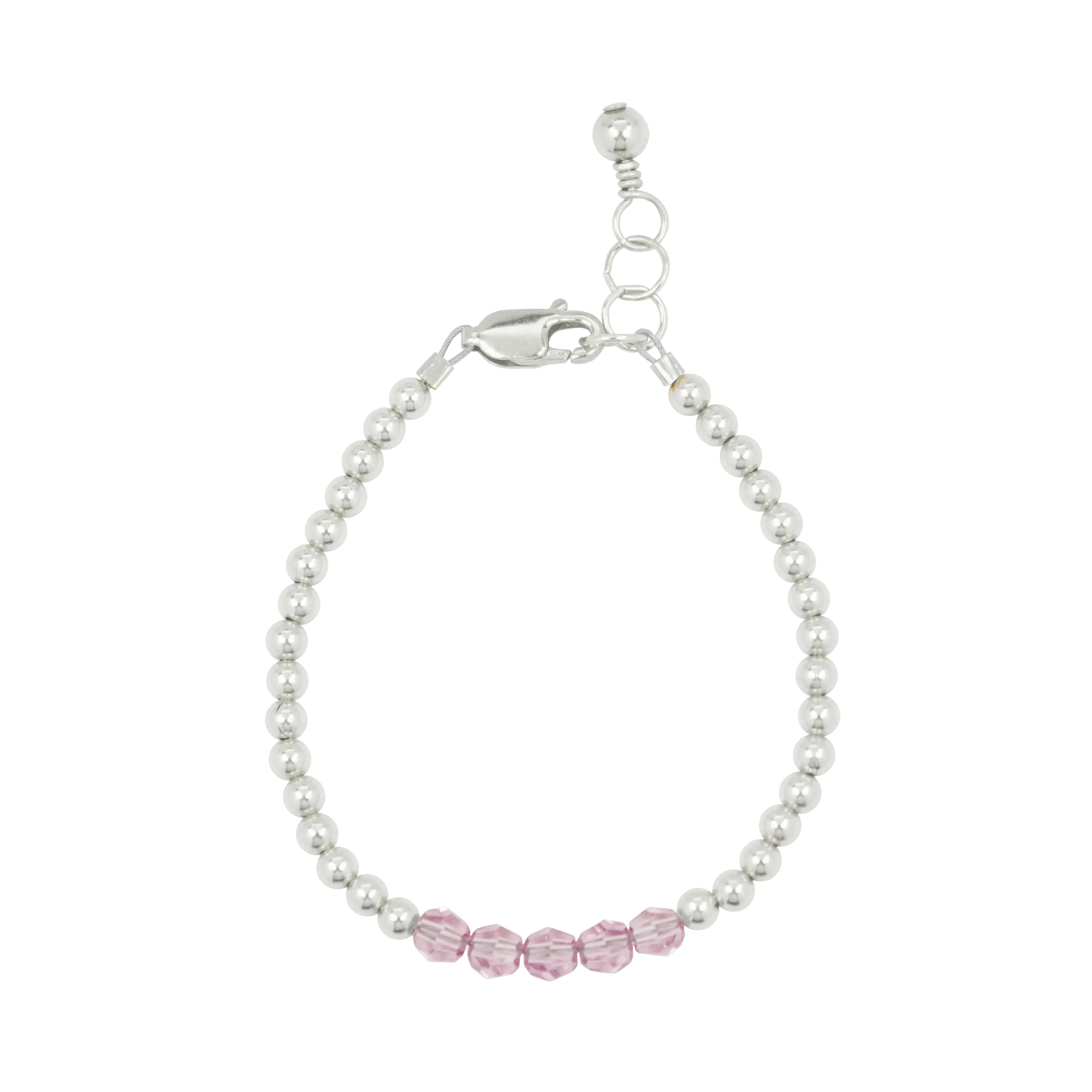 June Birthstone Bracelet (3MM   4MM beads)
