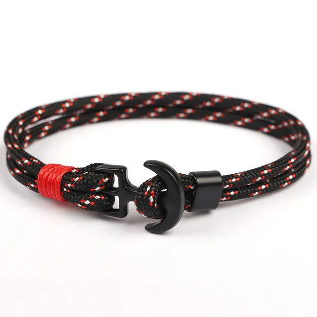 KBAP Women Men Fashion Rope Wrap Bracelet Nautical Marine Survival Wristband Bracelets Bangles Friendship Favor Gifts for Boy