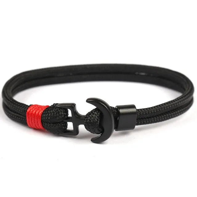 KBAP Women Men Fashion Rope Wrap Bracelet Nautical Marine Survival Wristband Bracelets Bangles Friendship Favor Gifts for Boy