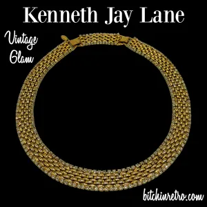 Kenneth Jay Lane Vintage Rhinestone Necklace