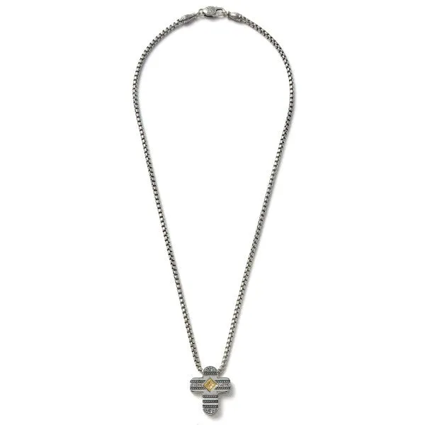 Konstantino Men's Sterling Silver & 18K gold Cross Necklace