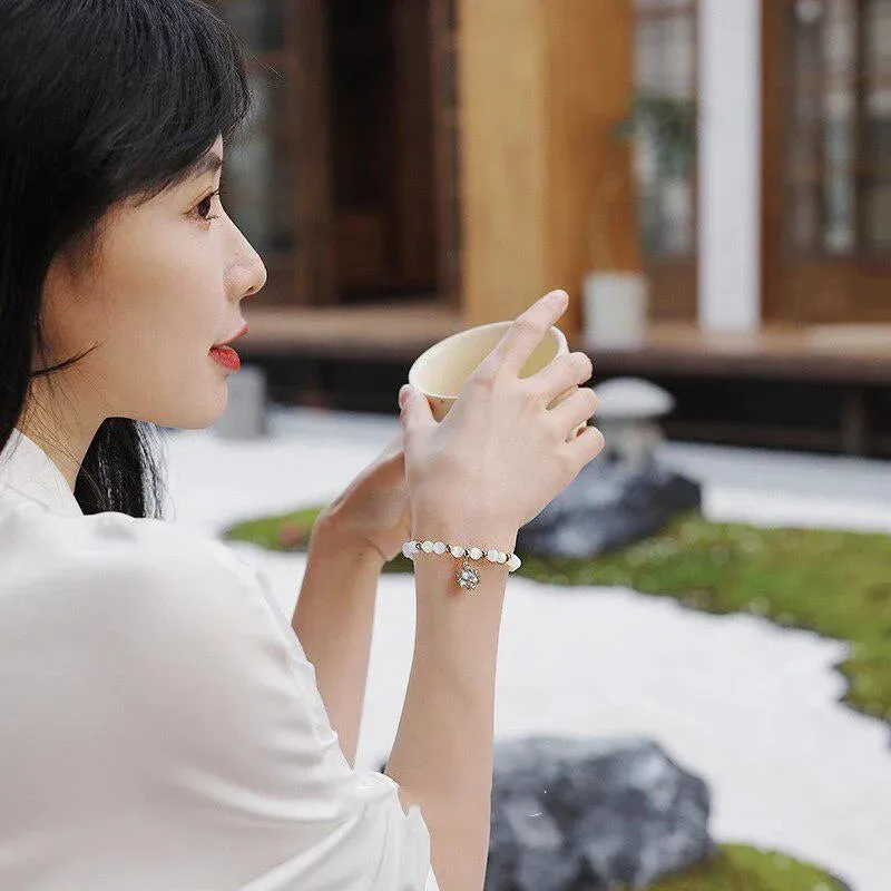 Korean Fashion New High-end Simple Opal Pendant Bracelet Fashion Jewelry Geometric Zircon Pendant Accessories Ladies Bracelet