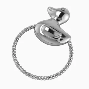 Krysaliis Sterling Silver Rattle - Rope Ring Duck