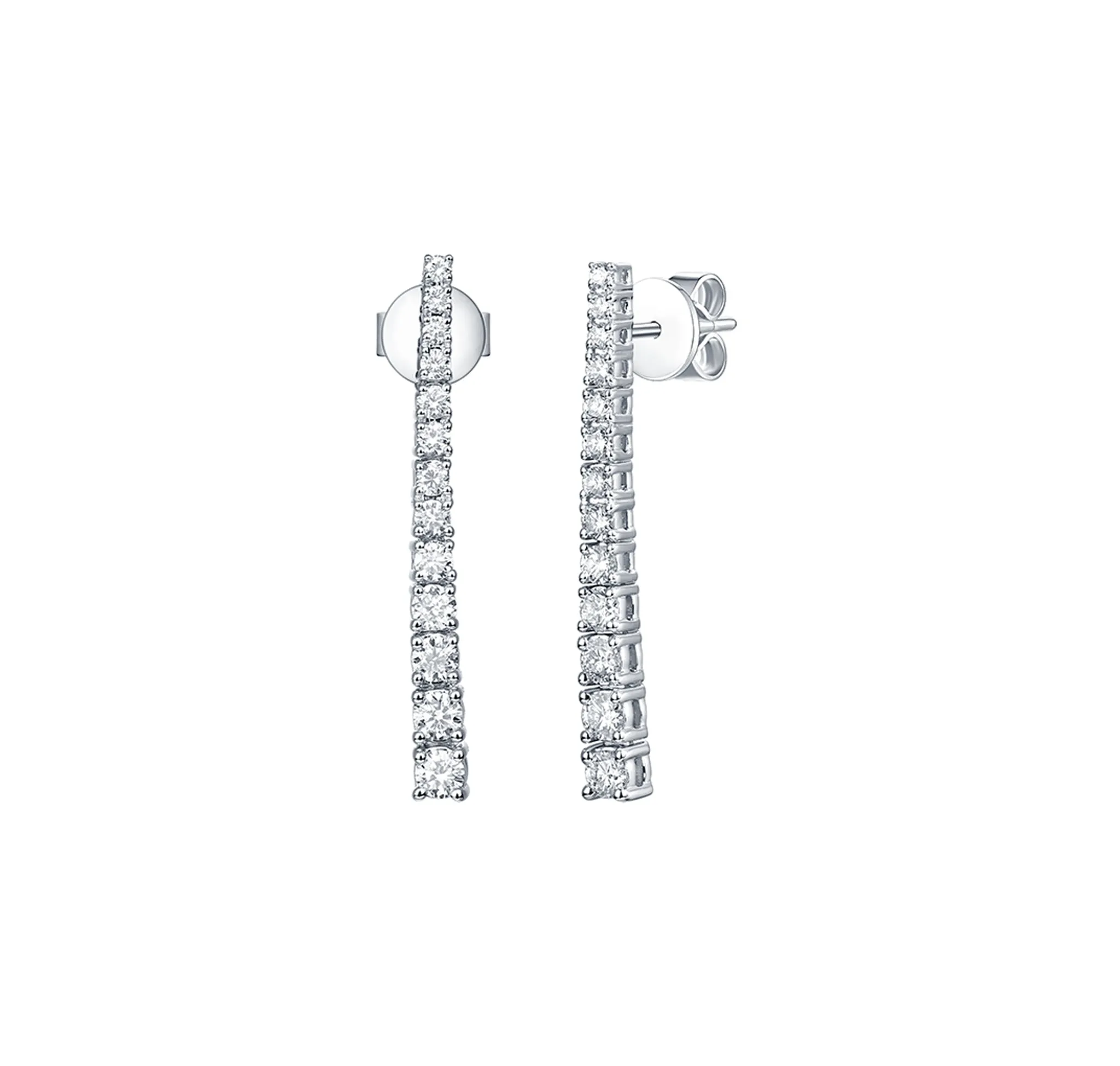 Lab Grown Diamond 0.77ctw Straight Earrings E-01946WHT