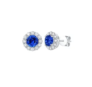 Lab Grown Diamond 2.96ctw Halo Stud Earrings <br> E-01923BSA