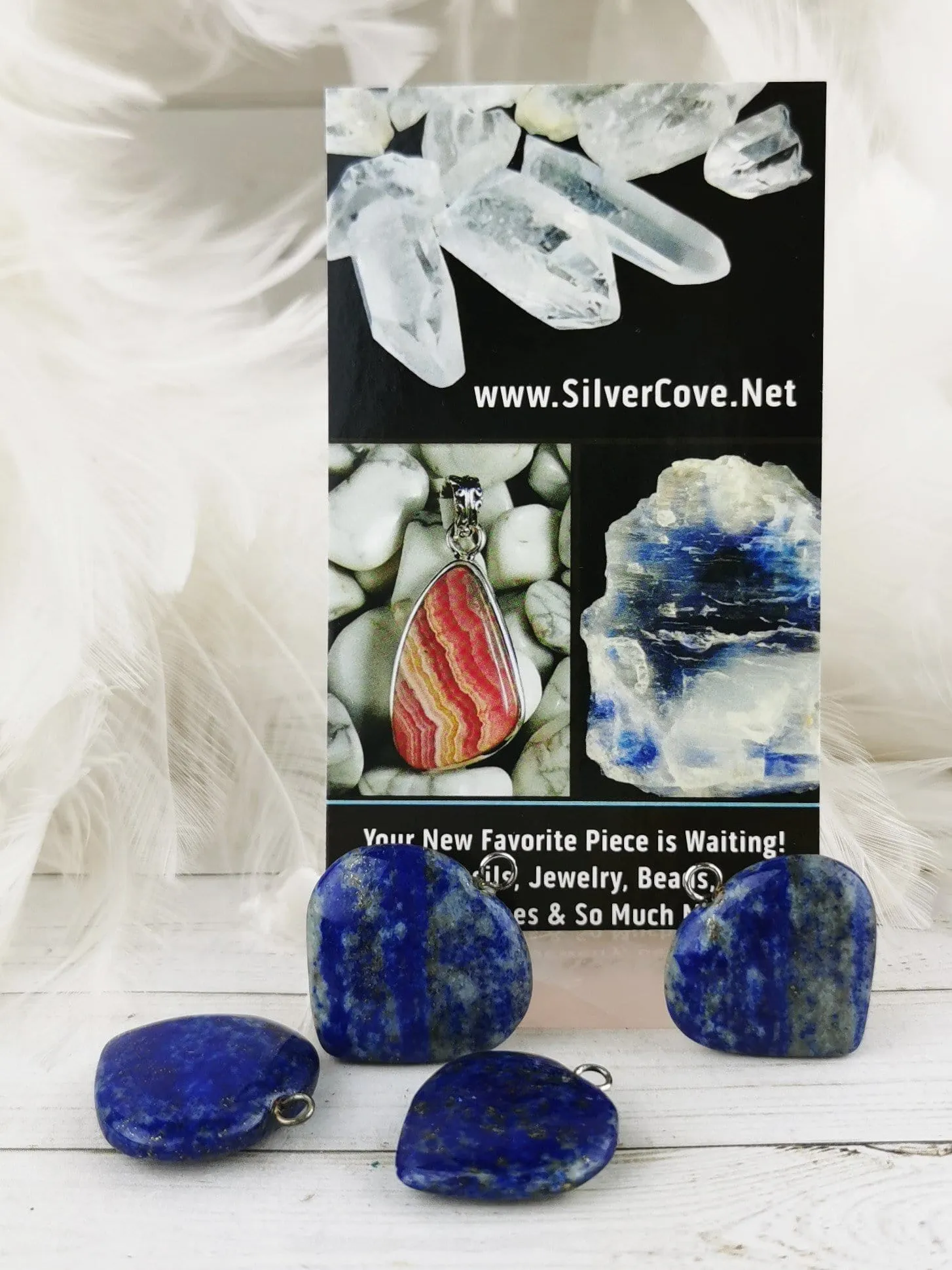 Lapis Lazuli Heart Pendants