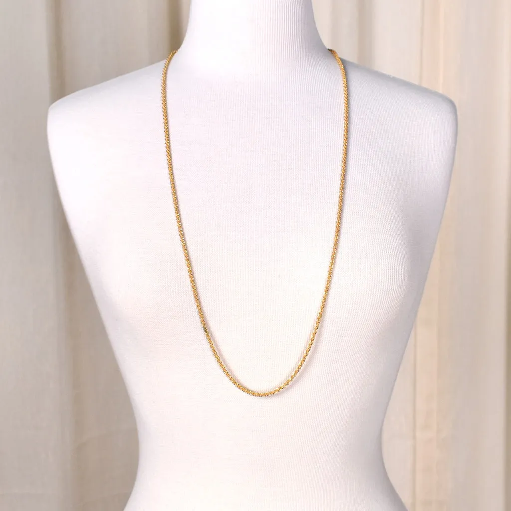 Long Gold Rope Necklace