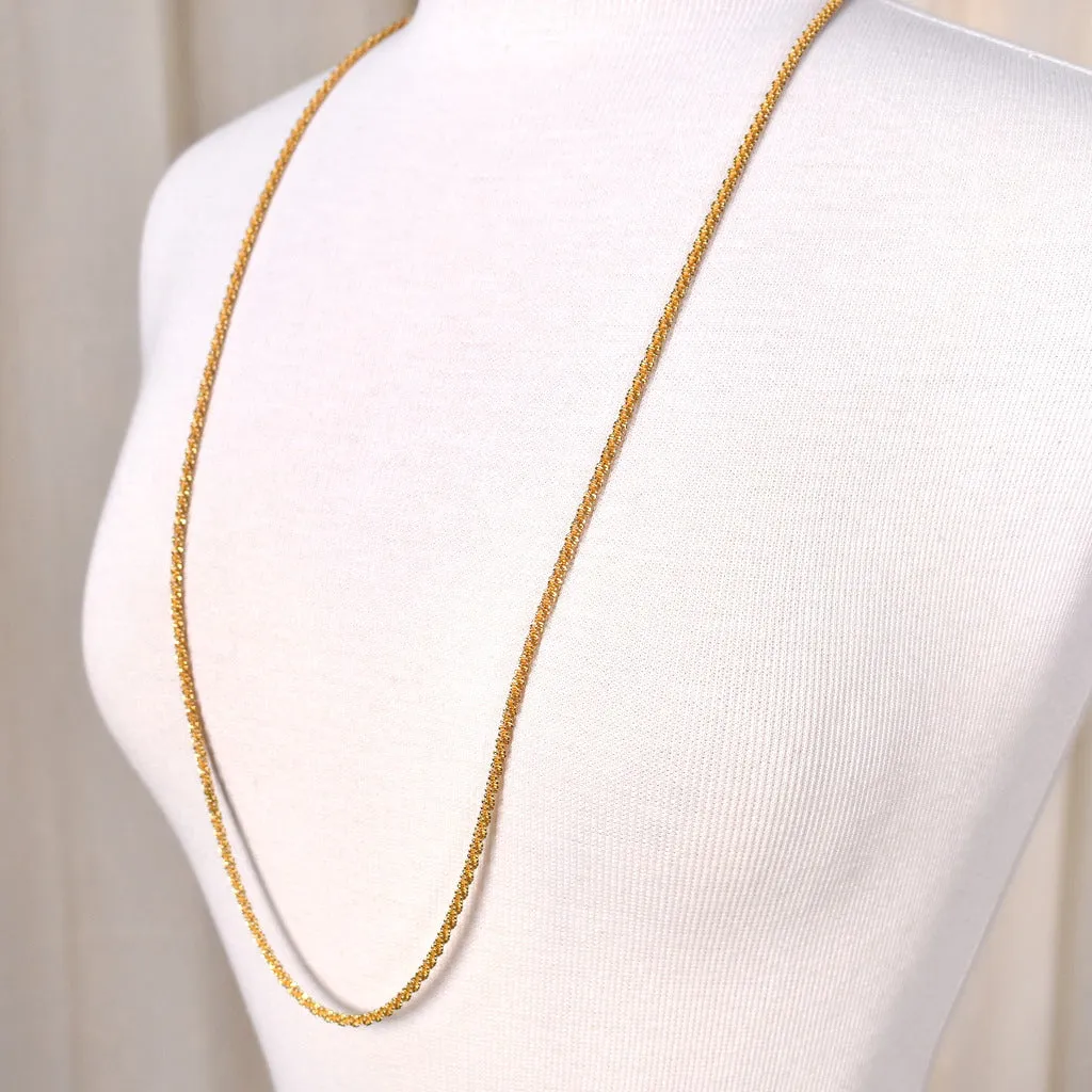 Long Gold Rope Necklace