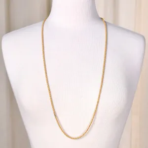 Long Gold Rope Necklace