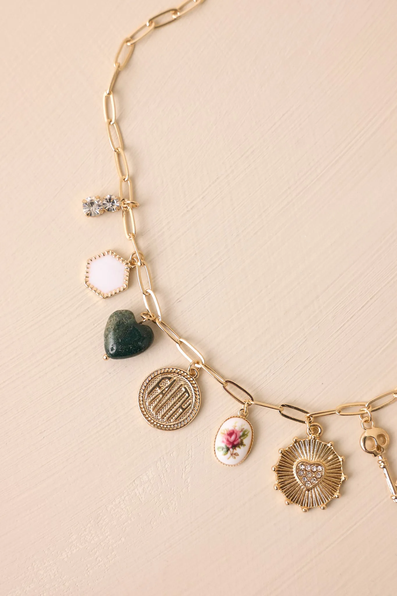 Lost in the Details Gold Charm Necklace
