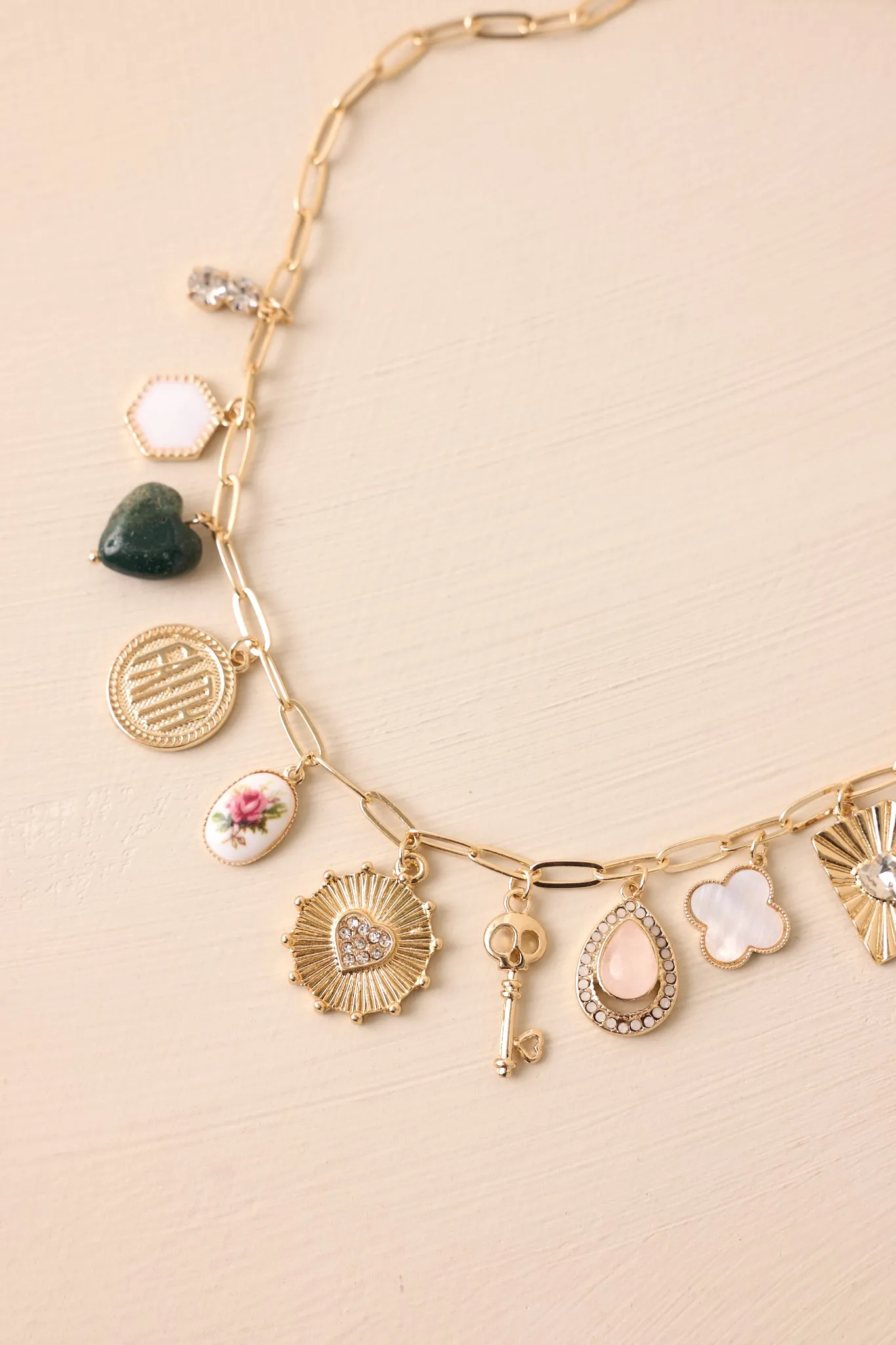 Lost in the Details Gold Charm Necklace