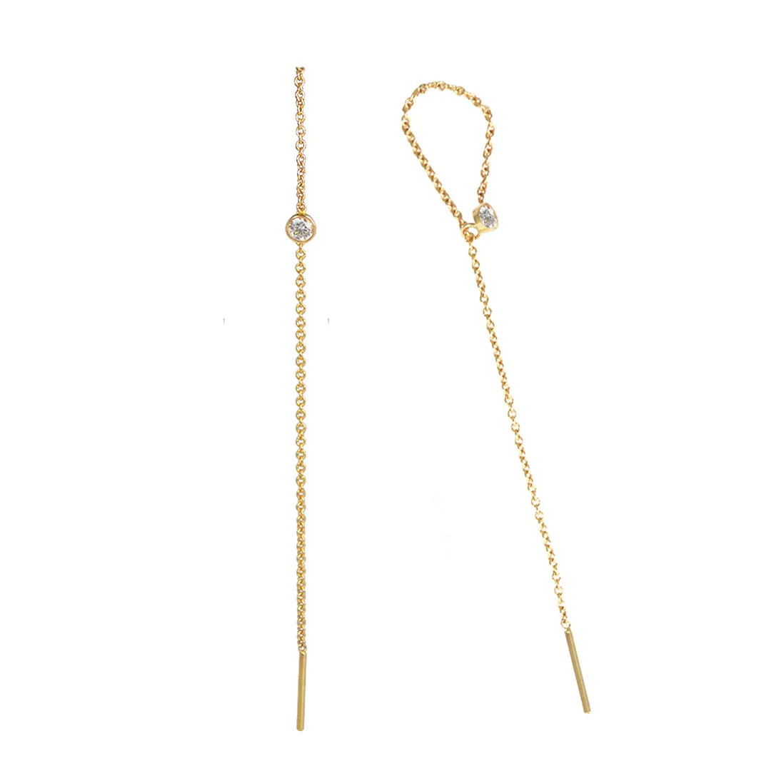 Lucia Diamond Lariat Earrings
