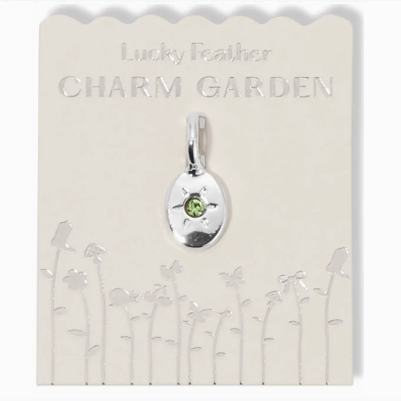 Lucky Feather Birthstone Charms
