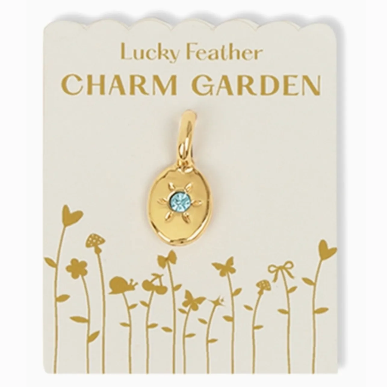Lucky Feather Birthstone Charms