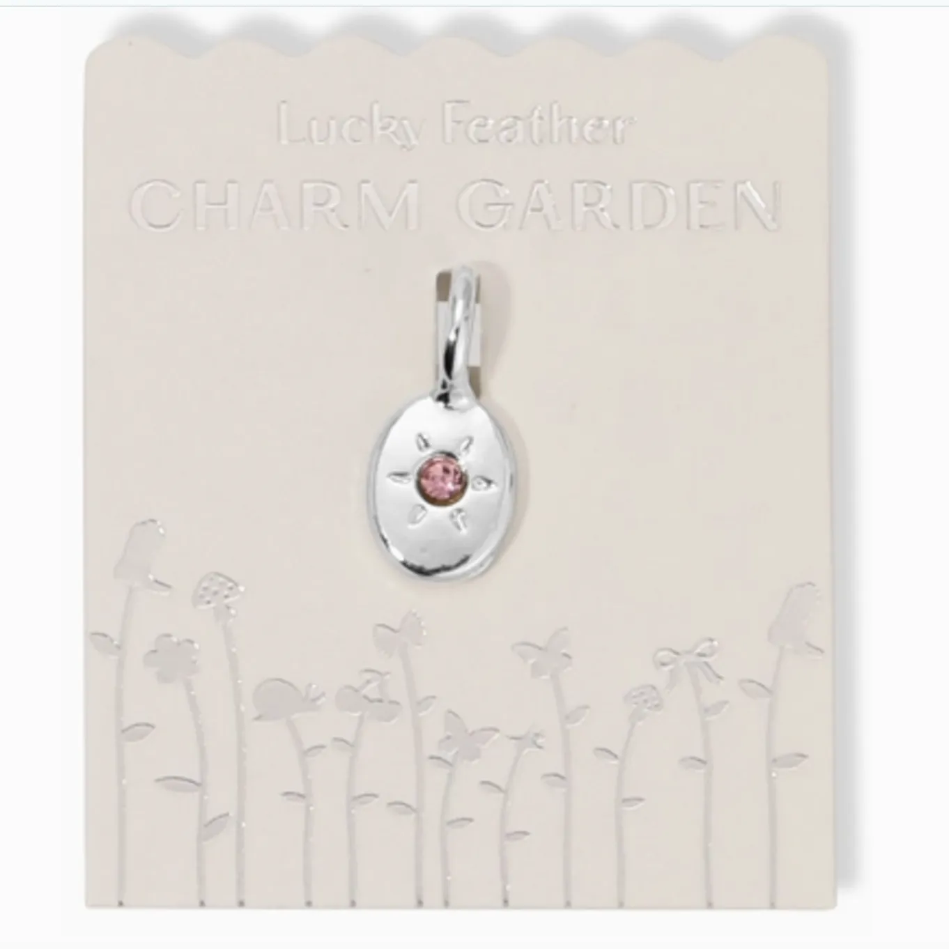 Lucky Feather Birthstone Charms