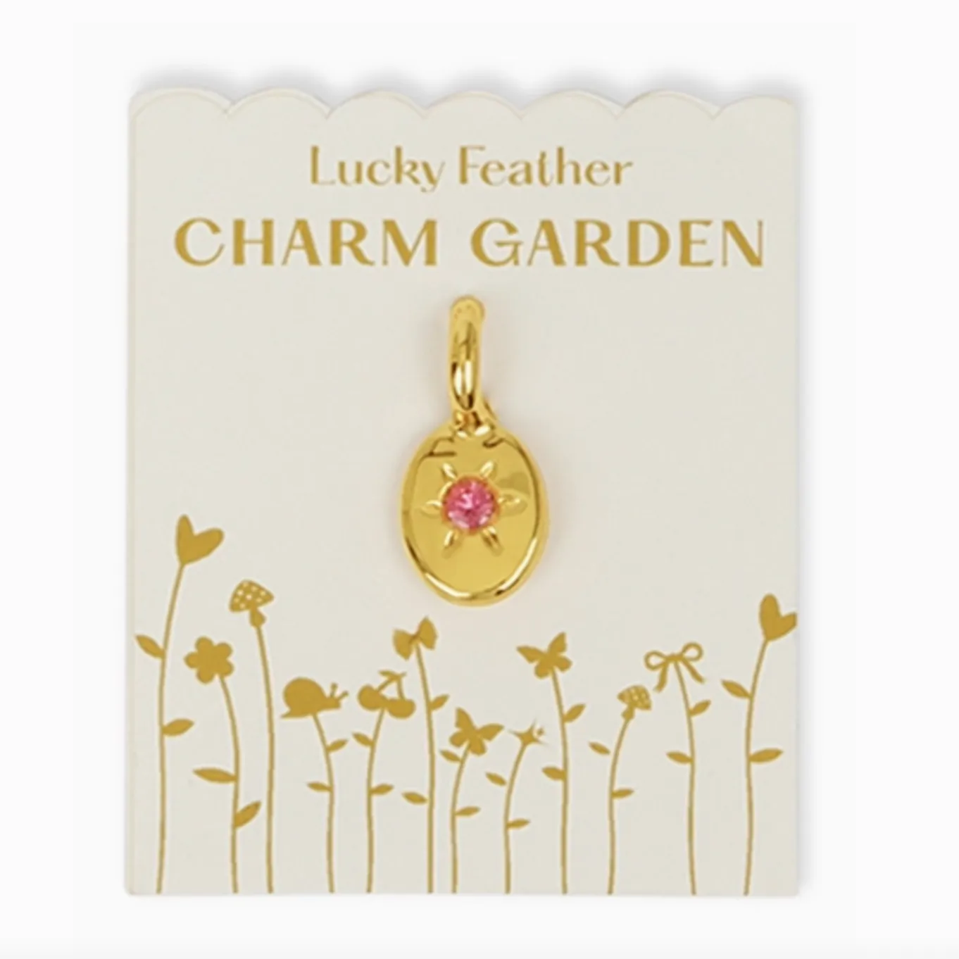 Lucky Feather Birthstone Charms