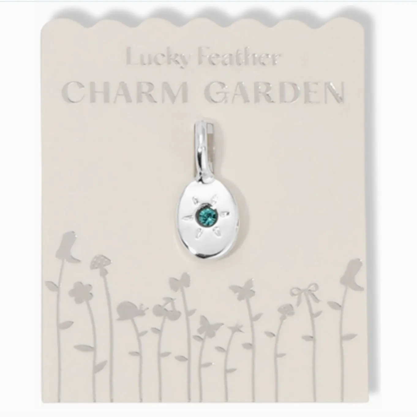 Lucky Feather Birthstone Charms