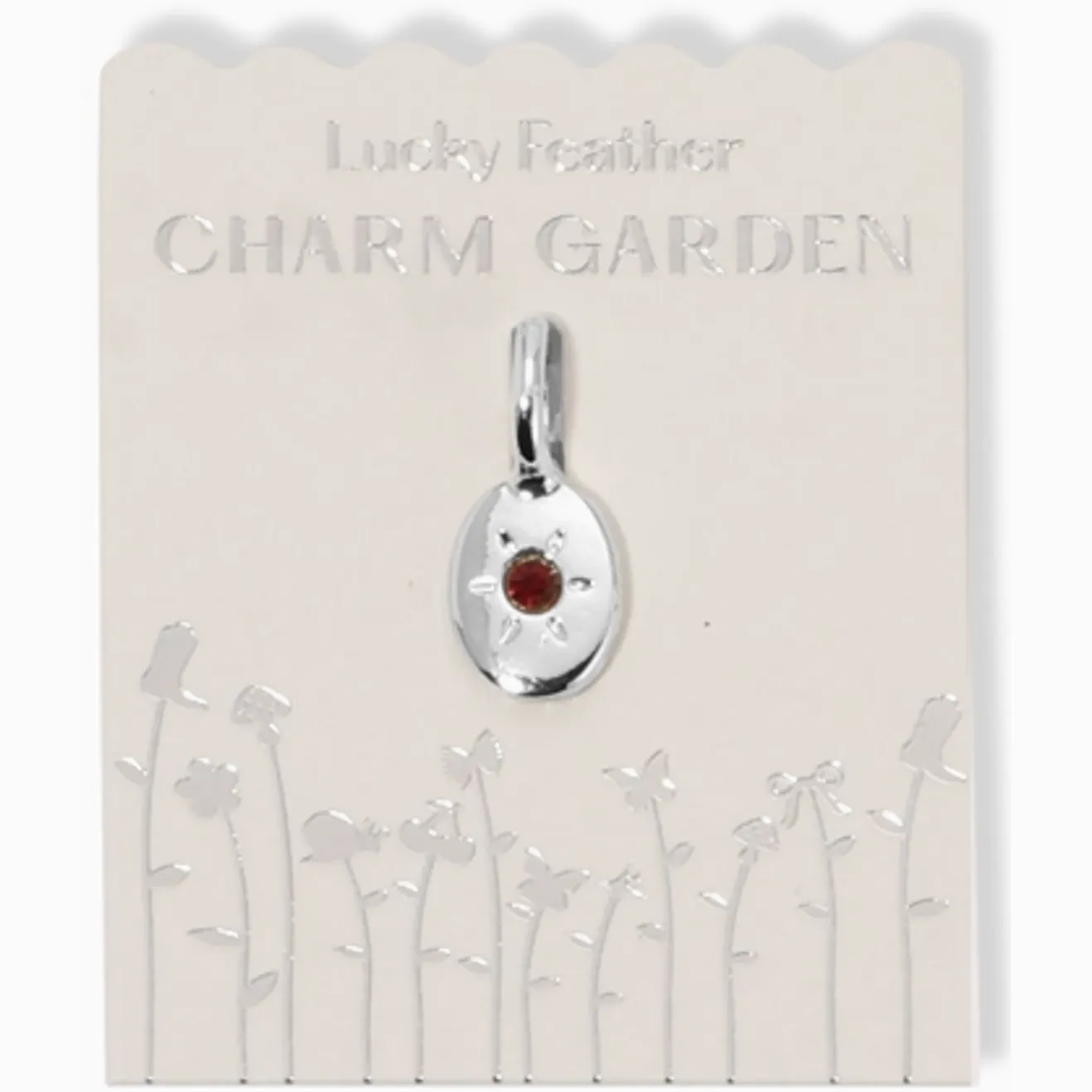 Lucky Feather Birthstone Charms