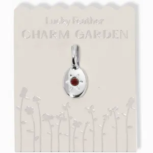 Lucky Feather Birthstone Charms