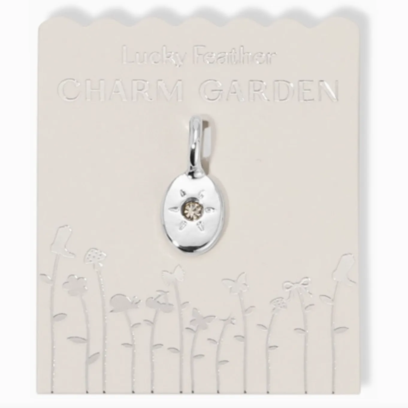 Lucky Feather Birthstone Charms