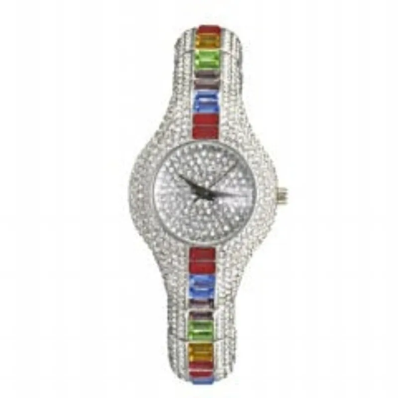 Luxury Rhinestone Watch 18K Gold Women Wedding Jewelry