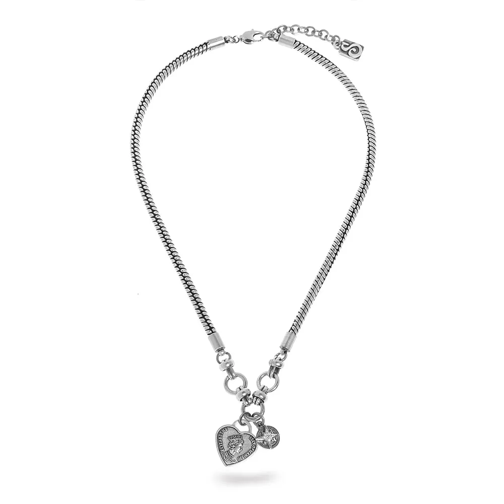 Madonna Necklace - Heart & Star