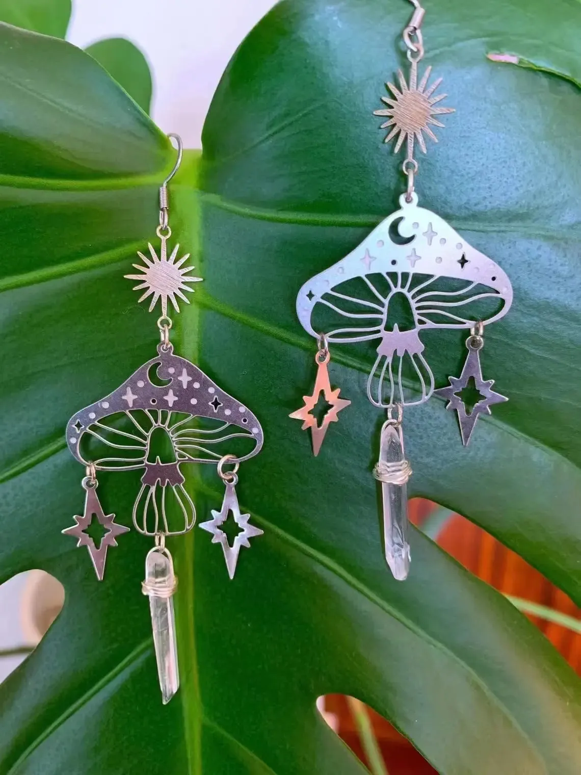 Magical Mushroom Dangle Earrings